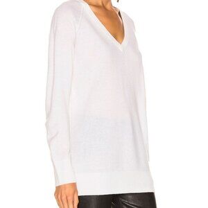 Equipment Femme Cashmere Creamy White Asher V Neck Sweater Size L